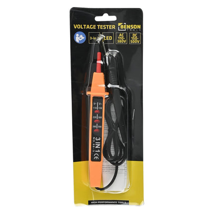 Benson Spanningszoeker - LED-indicator - 110-380V - 90 cm Kabel