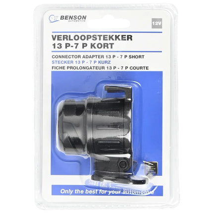 Benson Verloopstekker Aanhanger - 13 naar 7 Polig - Kort - Kunststof