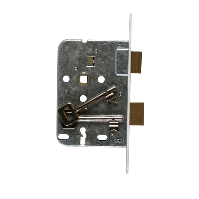 Benson Klavierslot Dag en Nacht – Doornmaat 50 mm – Wit – Incl. 2 Sleutels