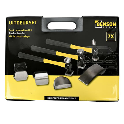 Benson Uitdeukset - 8-delig - Glasvezel Handvatten - Inclusief Opbergkoffer