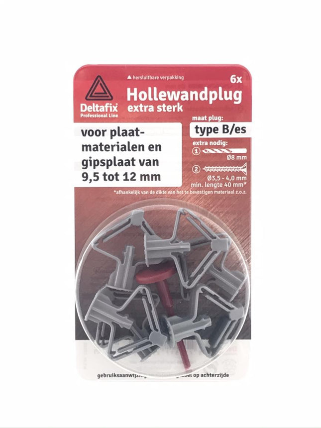 Deltafix Hollewandpluggen – 3.5/4.0 x 40 mm – 6 stuks – Nylon