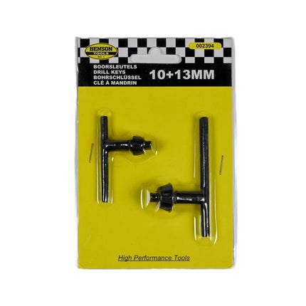 Benson Boorkopsleutel Set - 2-delig - Voor 10 mm & 13 mm Boorkoppen