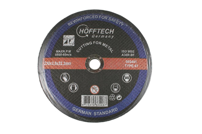 Hofftech Doorslijpschijf Metaal - Ø 230 mm - 3.0 mm - Krachtig & Duurzaam