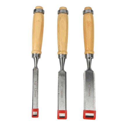 Benson Houtbeitelset - 3-delig - 12, 18 & 24 mm - Lotus Houten Greep