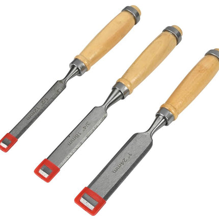 Benson Houtbeitelset - 3-delig - 12, 18 & 24 mm - Lotus Houten Greep