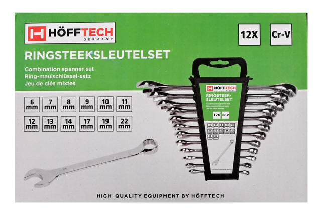 Benson Ringsteeksleutelset - 12-delig - Chroom-Vanadium - In Koffer