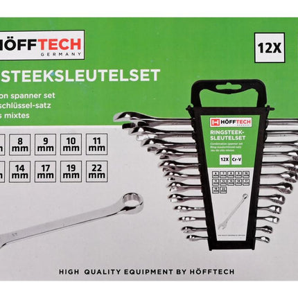 Benson Ringsteeksleutelset - 12-delig - Chroom-Vanadium - In Koffer