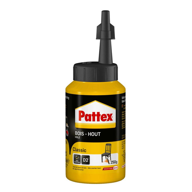 Pattex Houtlijm Classic – 250 gram – Transparant & IJzersterk