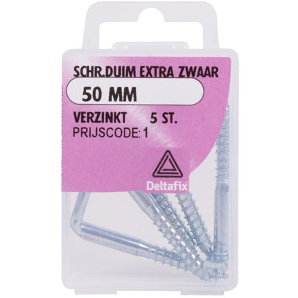 Deltafix Schroefduim Extra Zwaar – 50 mm – Verzinkt – 5 stuks