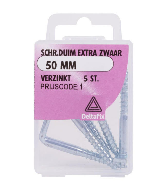 Deltafix Schroefduim Extra Zwaar – 50 mm – Verzinkt – 5 stuks
