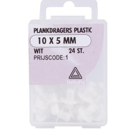 Deltafix Kunststof Plankendragers – 10 x 5 mm – Set van 24