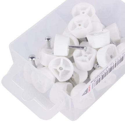 Deltafix Plankdragers met Nagels – Wit – Set van 24
