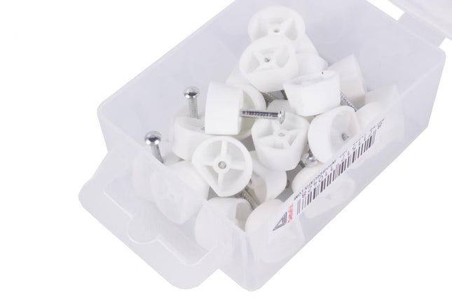 Deltafix Plankdragers met Nagels – Wit – Set van 24
