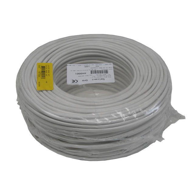 Dealzzz Stroomkabel Rond - 3 x 0.75 mm² - 100 meter - Wit - PVC