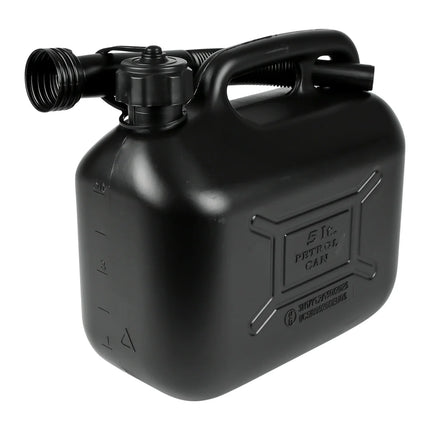 Jerrycan 5 Liter - Rood - Voor Benzine & Mengsmering - HDPE