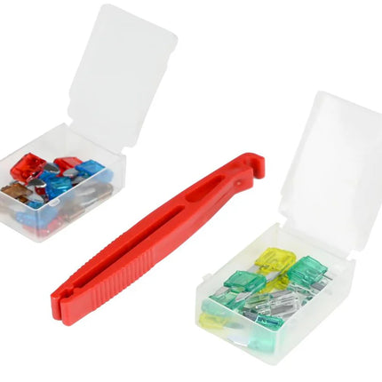 Benson Mini-Steekzekeringen Set – 25-delig – Inclusief Zekeringtrekker – 5A t/m 30A