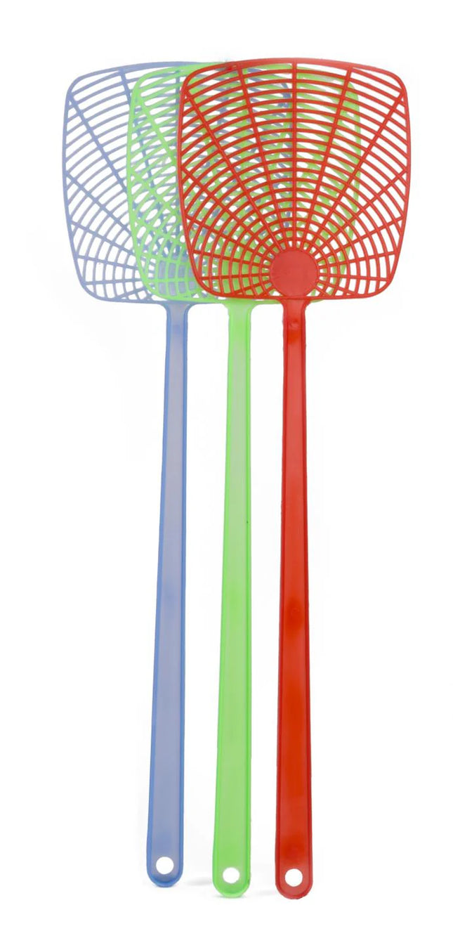Benson Vliegenmepper Set - 3 Stuks - Kunststof - 45 cm - Mix Kleuren