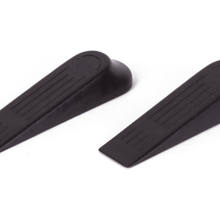 Benson Flexibele Deurstopper Wig - Set van 2 - PVC - Zwart - Max. 100 kg