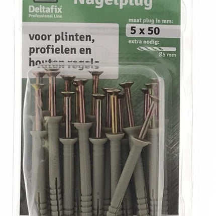 Deltafix Slagpluggen – 5 x 50 mm – 20 stuks – Verzinkt