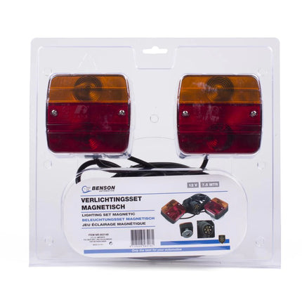 Benson Magnetische Verlichtingsset - 7,5m + 2,5m Kabel - 7-Polig