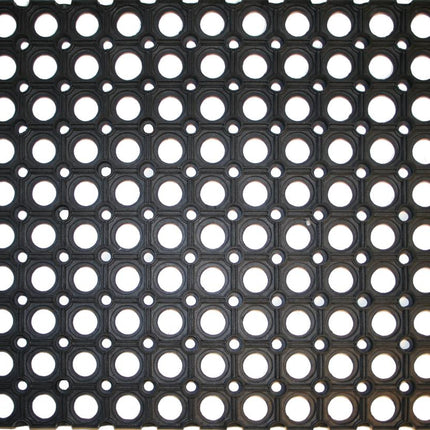 Benson Rubberen Ringmat - 40 x 60 cm - Anti-slip & Waterbestendig - Zwart