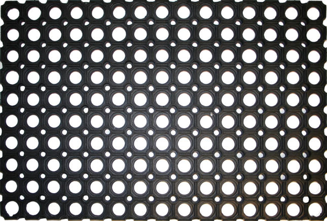 Benson Rubberen Ringmat - 40 x 60 cm - Anti-slip & Waterbestendig - Zwart
