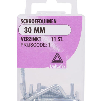 Deltafix Schroefduim – 30 mm – Verzinkt – 6 stuks