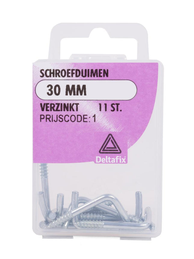 Deltafix Schroefduim – 30 mm – Verzinkt – 6 stuks