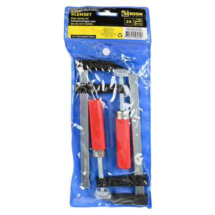 Benson Lijmklemset - 150 x 50 mm - 2-delig - Smeedbaar Gietijzer - In Etui