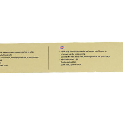 Benson Universele Stormband Set - 13 Meter - Inclusief Veer en Stormharingen