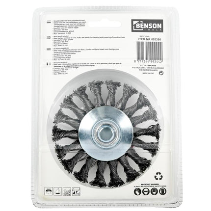 Benson Kegelborstel / Staalborstel – Ø 100 mm – Getordeerd Staal – M14