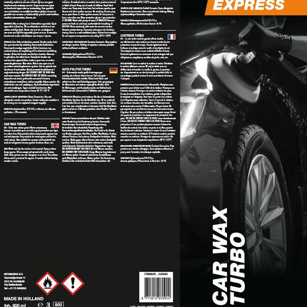 Express Autowax Turbo Wax – 600 ml Spuitbus – Snelle Glans & Langdurige Bescherming