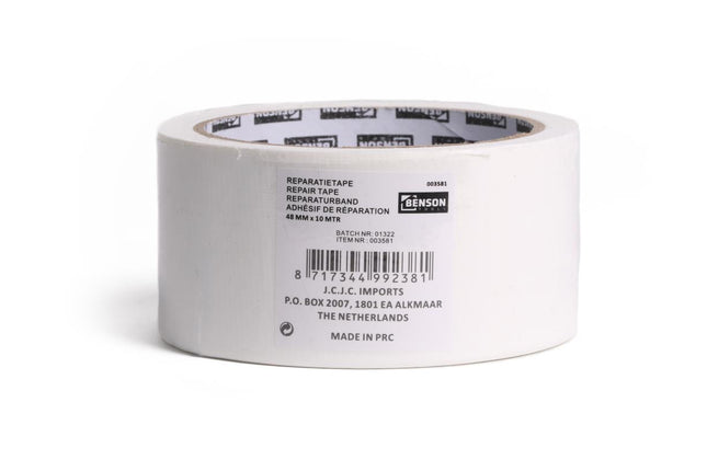 Benson Reparatietape 10 m - Space Wit - Sterk & Veelzijdig