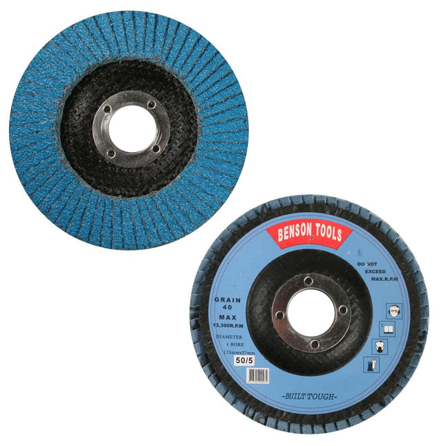 Benson Lamellenschijf Ø 115 mm – Korrel 40 – Voor Staal en RVS