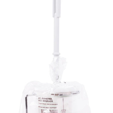 Benson Toiletborstel met Houder - Wit - Hygiënisch - 39 cm