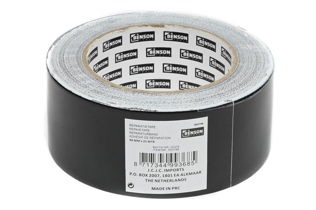 Benson Reparatietape - 48 mm x 25 m - Space Zwart - Sterk & Waterproof
