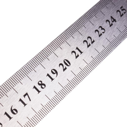 Benson RVS Liniaal – 30 cm – Licht Buigzaam – Inclusief Omrekentabel