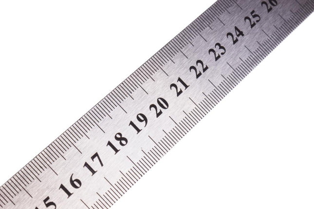 Benson RVS Liniaal – 30 cm – Licht Buigzaam – Inclusief Omrekentabel