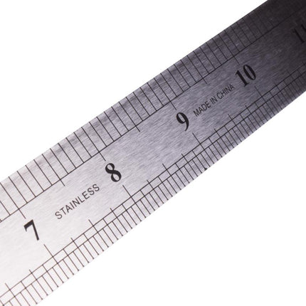 Benson RVS Liniaal – 30 cm – Licht Buigzaam – Inclusief Omrekentabel