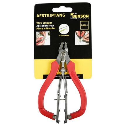 Benson 2-in-1 Afstriptang & Draadsnijder - Ergonomisch - Rood