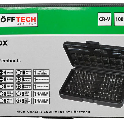 Hofftech Bitbox - 100-delig - Universele Bitset inclusief Veiligheidsbits & Accessoires