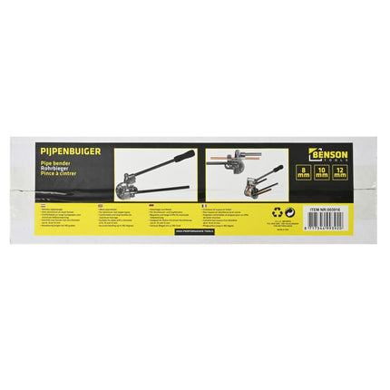 Benson Pijpenbuiger - 3-in-1 - Voor 8, 10 en 12 mm - Buigen tot 180°