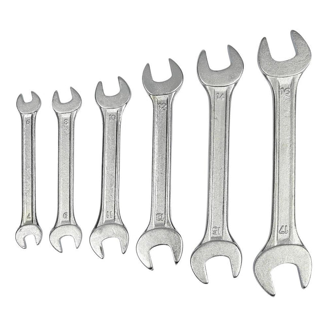 Benson Steeksleutelset - 6-delig - 6 t/m 17 mm - Chroom-Vanadiumstaal
