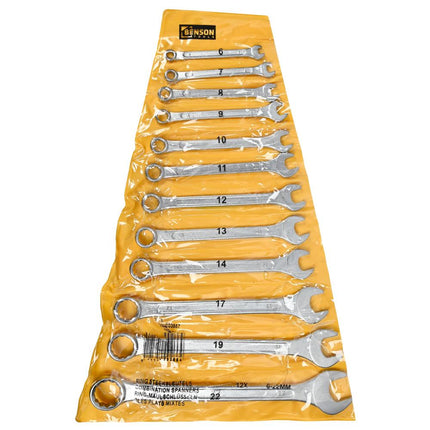 Benson Ring-steeksleutelset - 12-delig - 6 t/m 22 mm - Inclusief Rol-etui