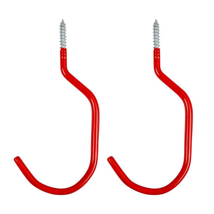 Benson Stalen Ophanghaken – 15 cm – Set van 2 – Rood