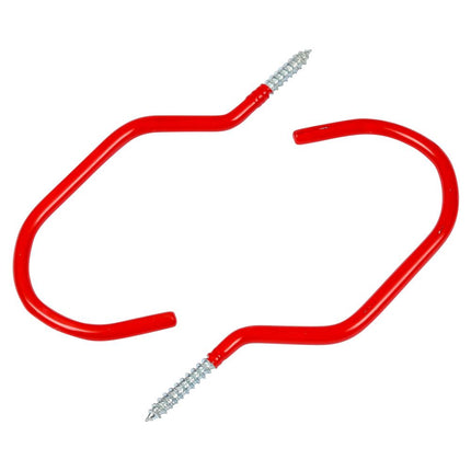 Benson Stalen Ophanghaken – 15 cm – Set van 2 – Rood