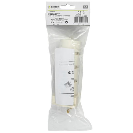 Benson Universele Wereldstekker Set - Internationaal - 4 Adapters - Compact