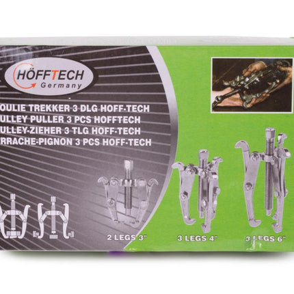 Hofftech Poulietrekker Set – 3-delig – Chroom-Vanadium – Voor Binnen- en Buitengrip