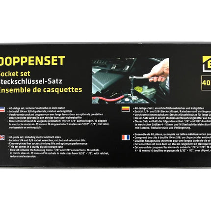 Benson Doppendoos - 40-delig - Metrisch & Inch - Compacte Set