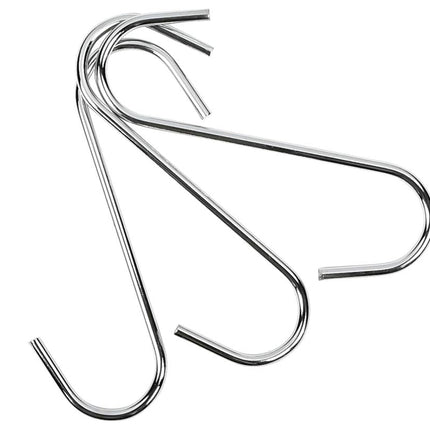 Benson S-Haken 100 mm – Set van 3 – Verchroomd Metaal